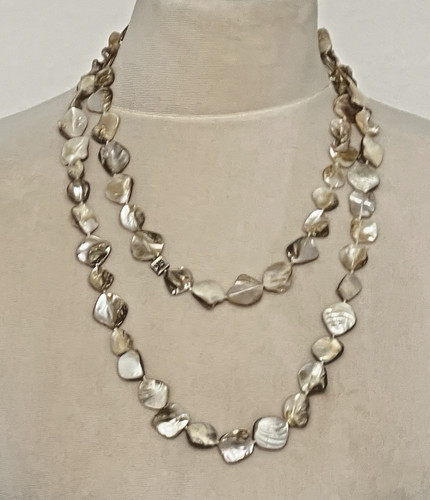 Coral chip necklace - shell, 60cm