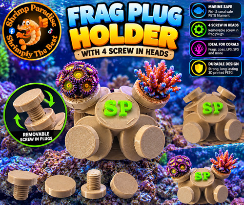 Printed coral frag plug - printed,