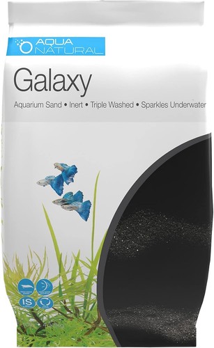 Sparkling black aquarium sand - black,